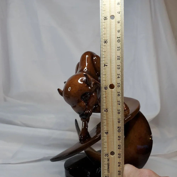 2005 Imago Buffalo Run Gold Ceramic Sculpture signed Stephen Herrero *READ* - Picture 10 of 16